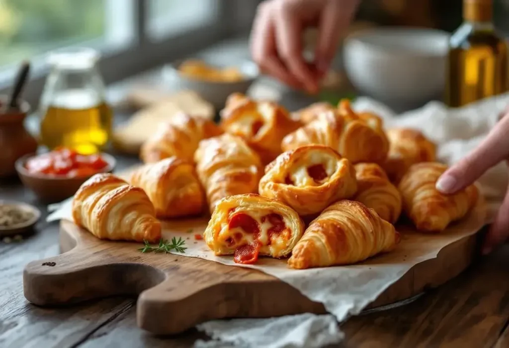 Ces croissants apéro au goût pizza font un véritable carnage à chaque fournée