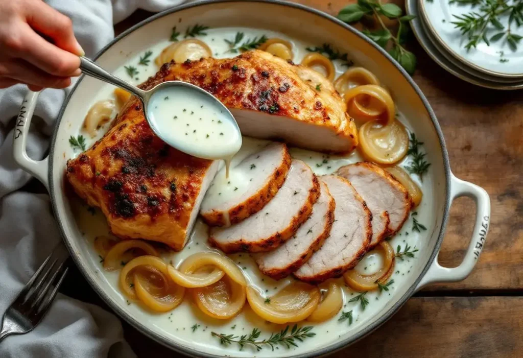 Ce rôti de porc cuit au lait est si fondant qu’on le déguste à la cuillère