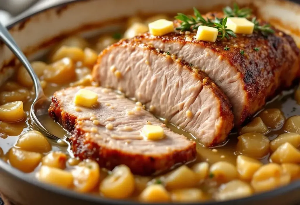 Ce rôti de porc cuit au lait est tellement fondant qu'on le savoure à la cuillère