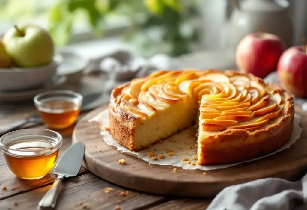 Gâteau aux pommes : l’astuce du beurre chaud qui caramélise délicieusement et sublime votre dessert en chef‑d’œuvre
