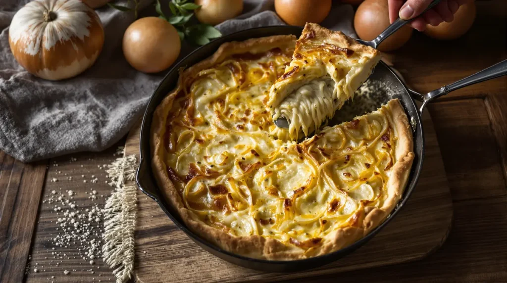 Cette tarte à l’oignon me fait craquer à chaque fois (ma recette ultra simple, fondante et savoureuse)