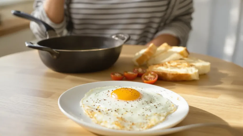 J’ai troqué l’huile et le beurre dans mes œufs frits : un plat plus léger mais tout aussi gourmand