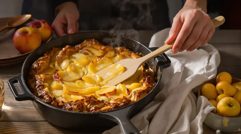 Je prépare ce gâteau aux pommes à la poêle : ultra simple, rapide, sans four et tellement réconfortant