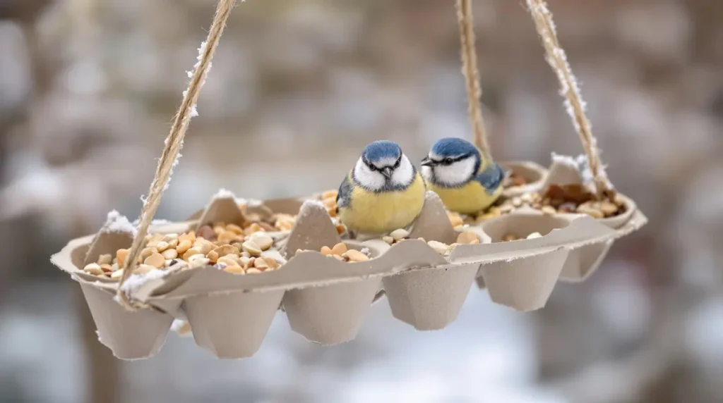 Ne jetez plus vos vieilles boîtes d’œufs, elles sont vraiment utiles au jardin pour attirer les oiseaux cet hiver