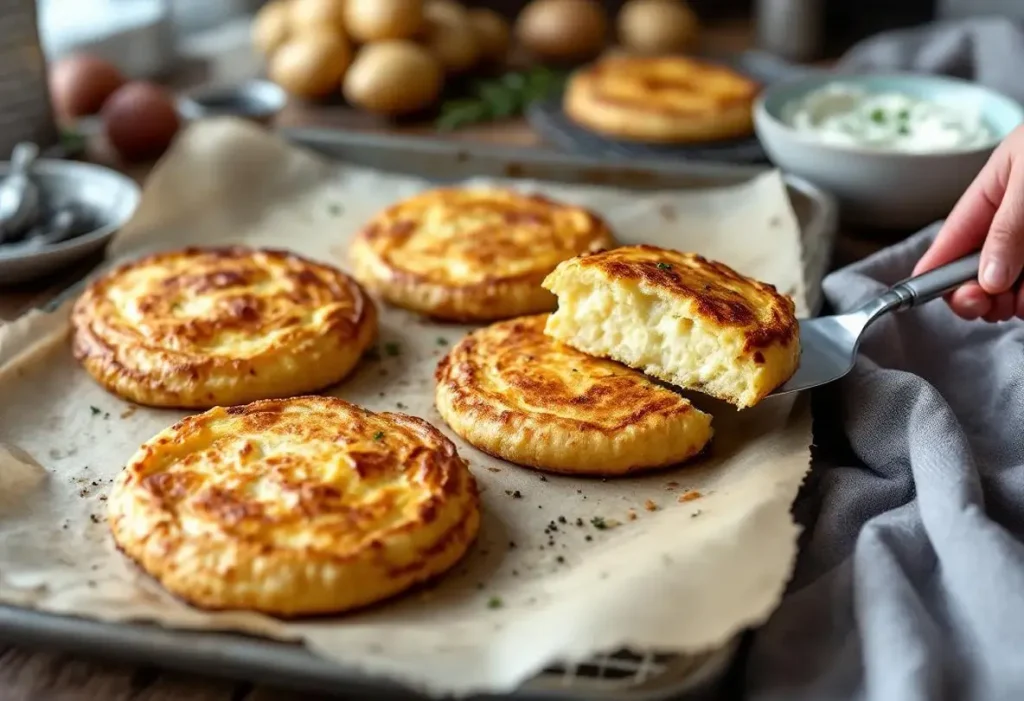 « Prêtes en 10 minutes pour toute la famille » : galettes de pommes de terre crousti-dorées au four, bien plus légères que des frites