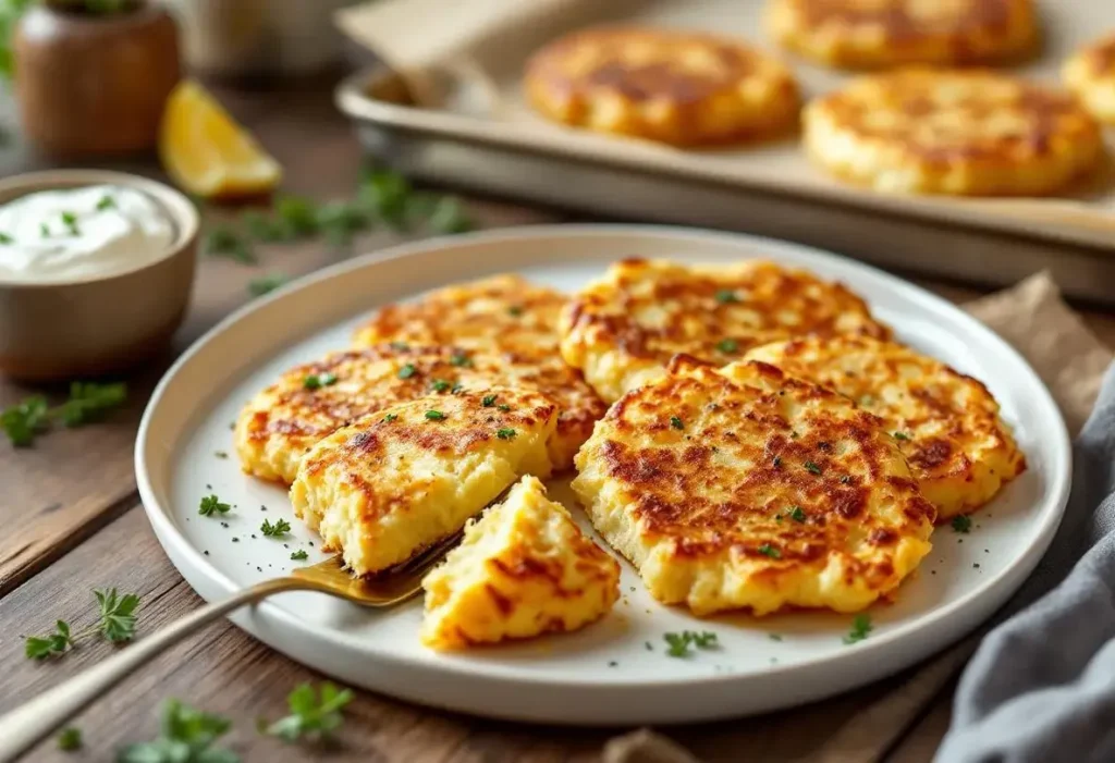 « Prêtes en 10 minutes pour toute la famille » : galettes de pommes de terre crousti-dorées au four, bien plus légères que des frites