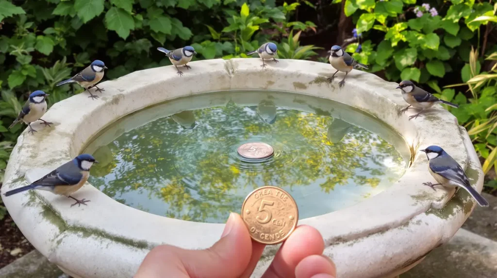 Il dépose une pièce de 5 centimes dans son jardin et les mésanges arrivent par dizaines