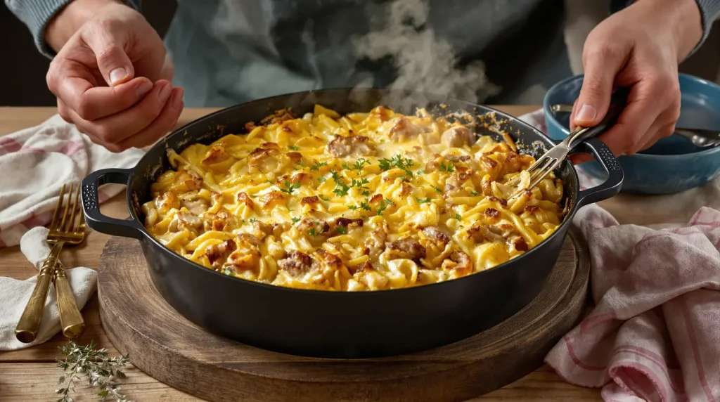 « Je le prépare la veille et il est encore meilleur une fois réchauffé » : la recette du hachis parmentier poulet-poireaux qui ne sèche jamais
