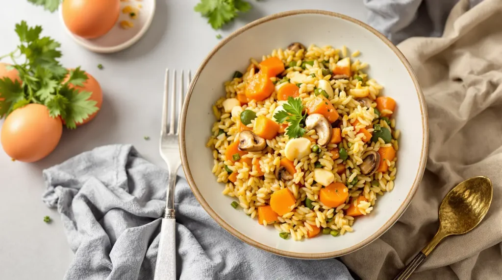 Je prépare ce riz sauté carotte-poireau à la sauce soja dès que je veux un dîner healthy et rapide