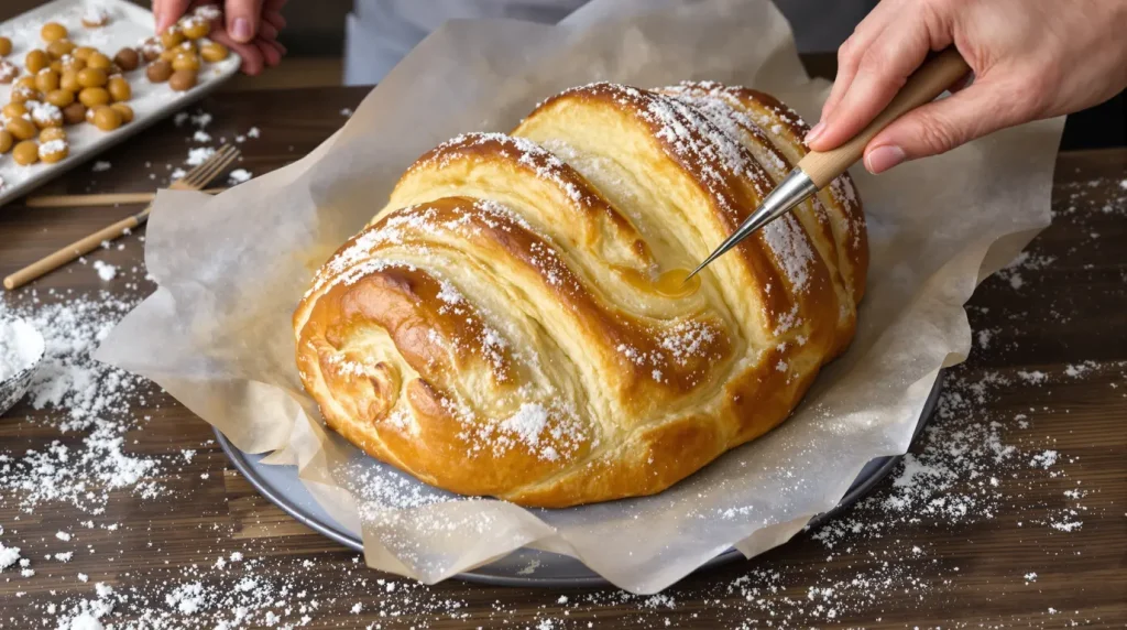 « Je dorais ma brioche au jaune d'œuf, comme tout le monde » : un pâtissier m'a montré le geste qui change tout pour une tresse de Pâques parfaitement dorée