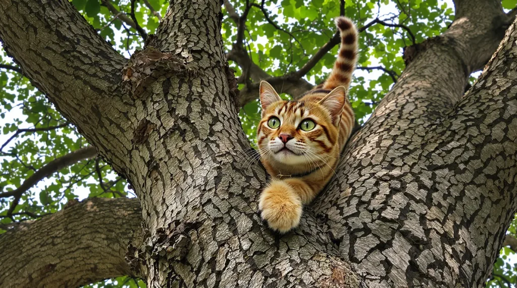 Mon chat est coincé dans un arbre ? Que faire ? Faut-il appeler les pompiers ?