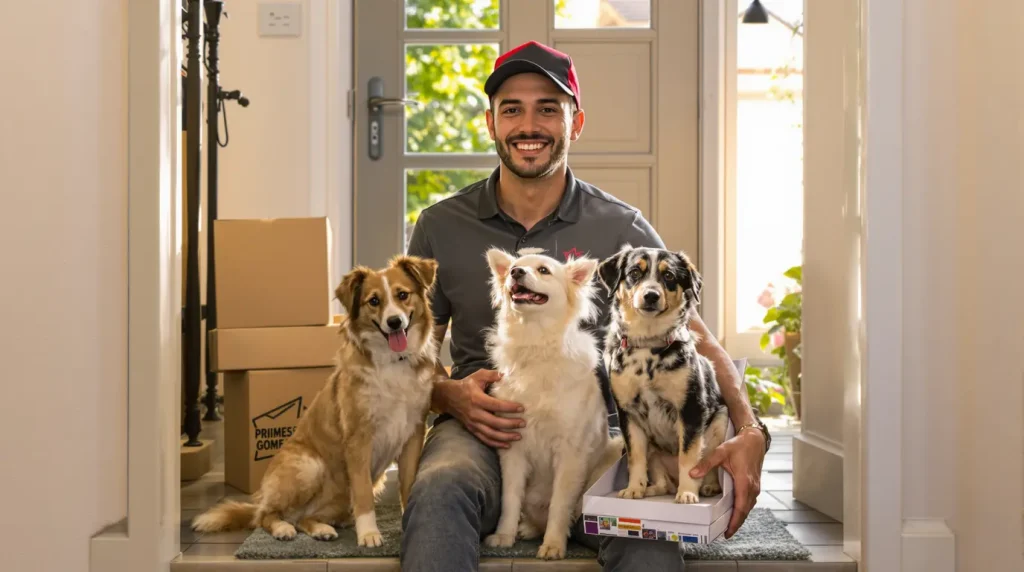 Pour dire adieu à ses chiens préférés, un livreur offre à leur maîtresse toutes les photos prises d’eux au fil des ans